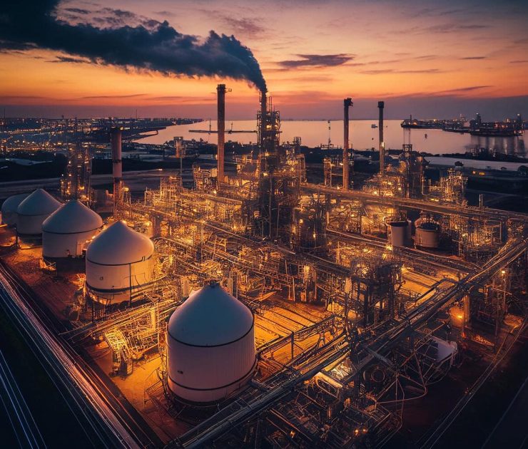 oil-refinery-with-pricing-graph-petrochemical-facility-industrial-background-daylight-generative-ai-min oil-refinery-with-pricing-graph-petrochemical-facility-industrial-background-daylight-generative-ai-min